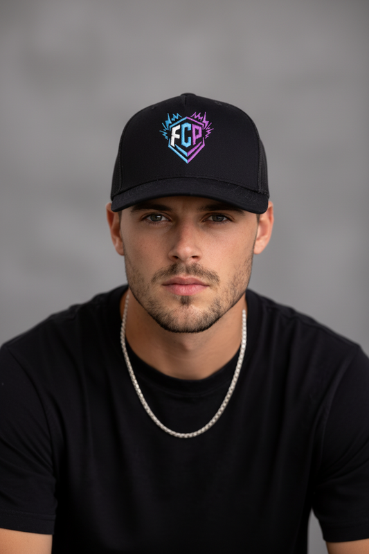 Full Clear Performance Logo Snapback Hat in Black Adjustable