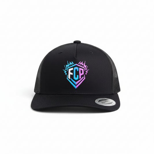 Full Clear Performance Logo Snapback Hat in Black Adjustable