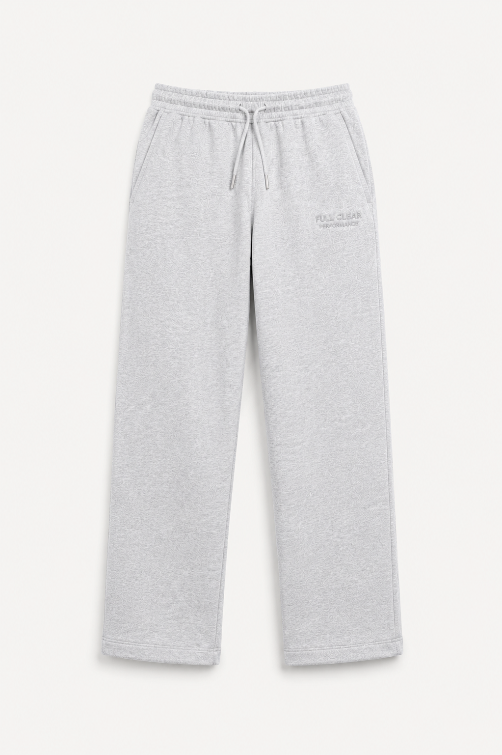 PREORDER | Full Clear Performance Adult Heather Grey Heavyweight Straight Leg Sweatpants | Unisex Athletic Sweatpants