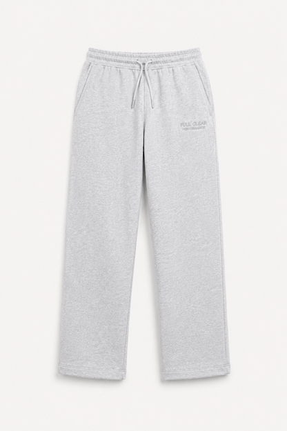PREORDER | Full Clear Performance Adult Heather Grey Heavyweight Straight Leg Sweatpants | Unisex Athletic Sweatpants