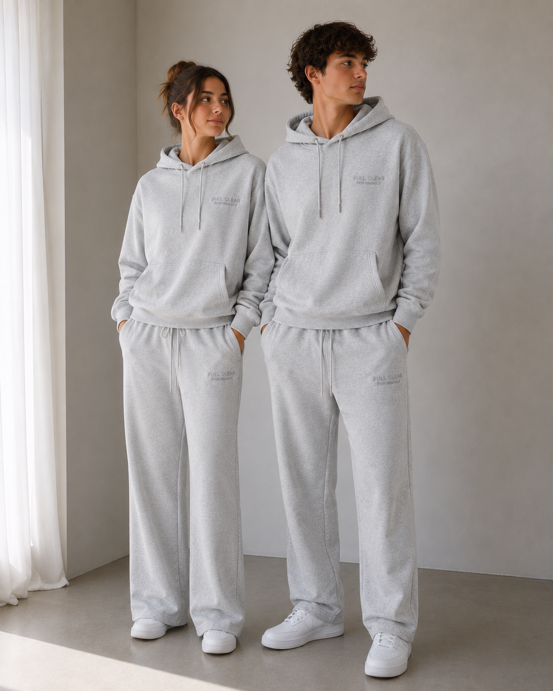PREORDER | Full Clear Performance Adult Heather Grey Heavyweight Hoodie | Unisex Athletic Hoodie