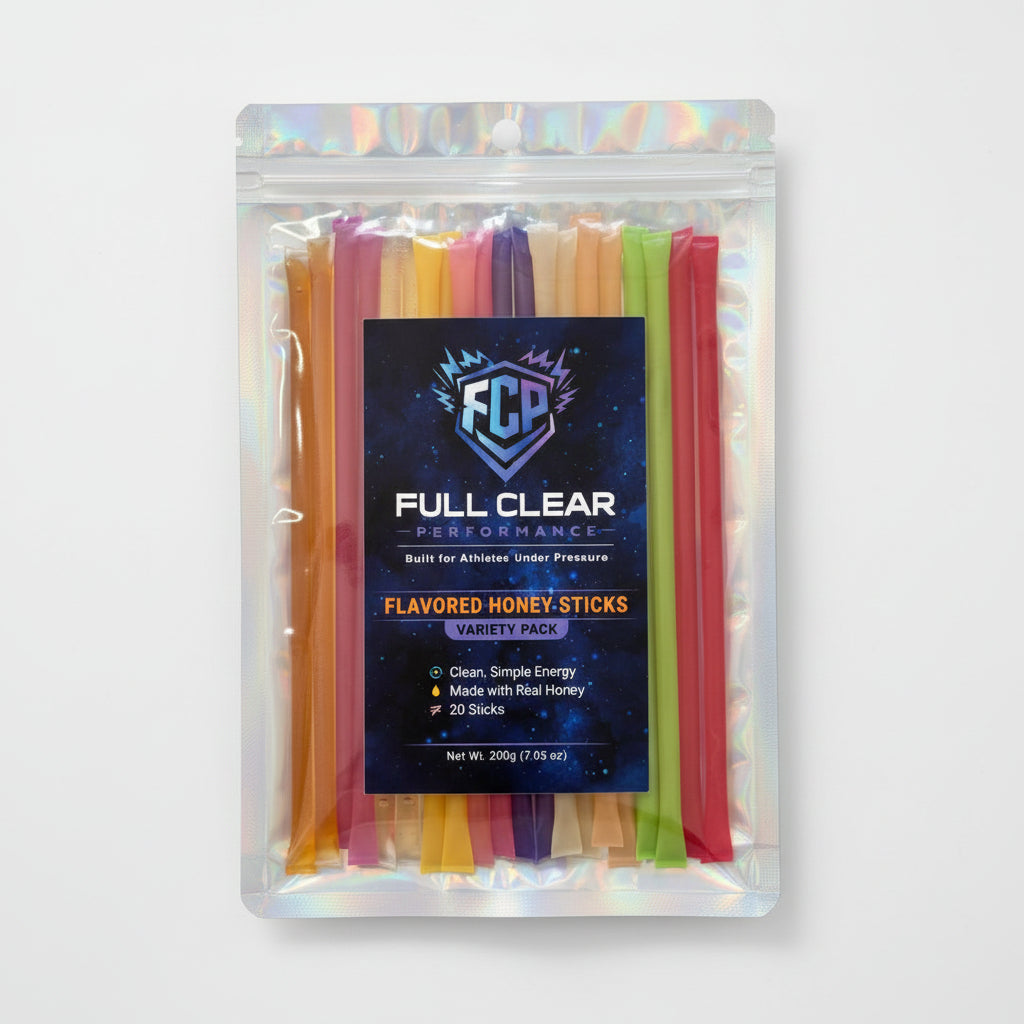 Natural Honey Energy Sticks 20-Pack | Single-Serve Honey Packets for Fast Natural Energy