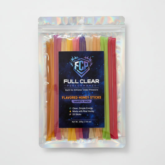 Natural Honey Energy Sticks 20-Pack | Single-Serve Honey Packets for Fast Natural Energy